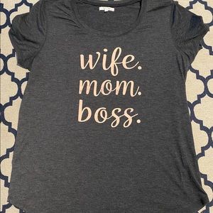 Maurices- Wife, Mom, Boss t-shirt